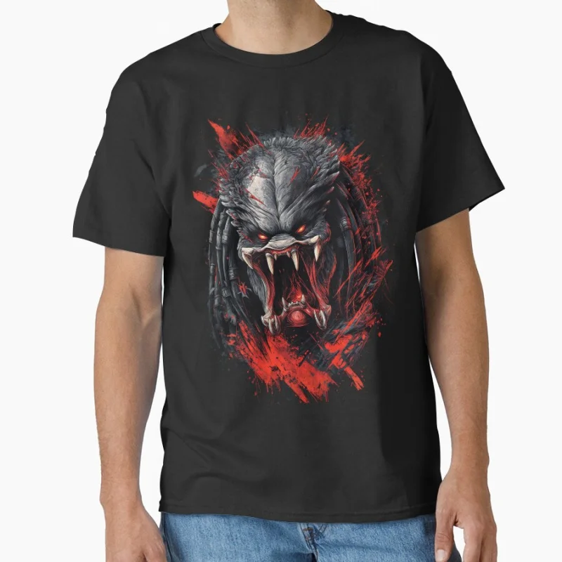 

Predator Yautja Hunter Movie Gaming 80s Retro Horror sic f The Jungle Hunter Alien Warrior Gift T shirt large size Tops S-6XL