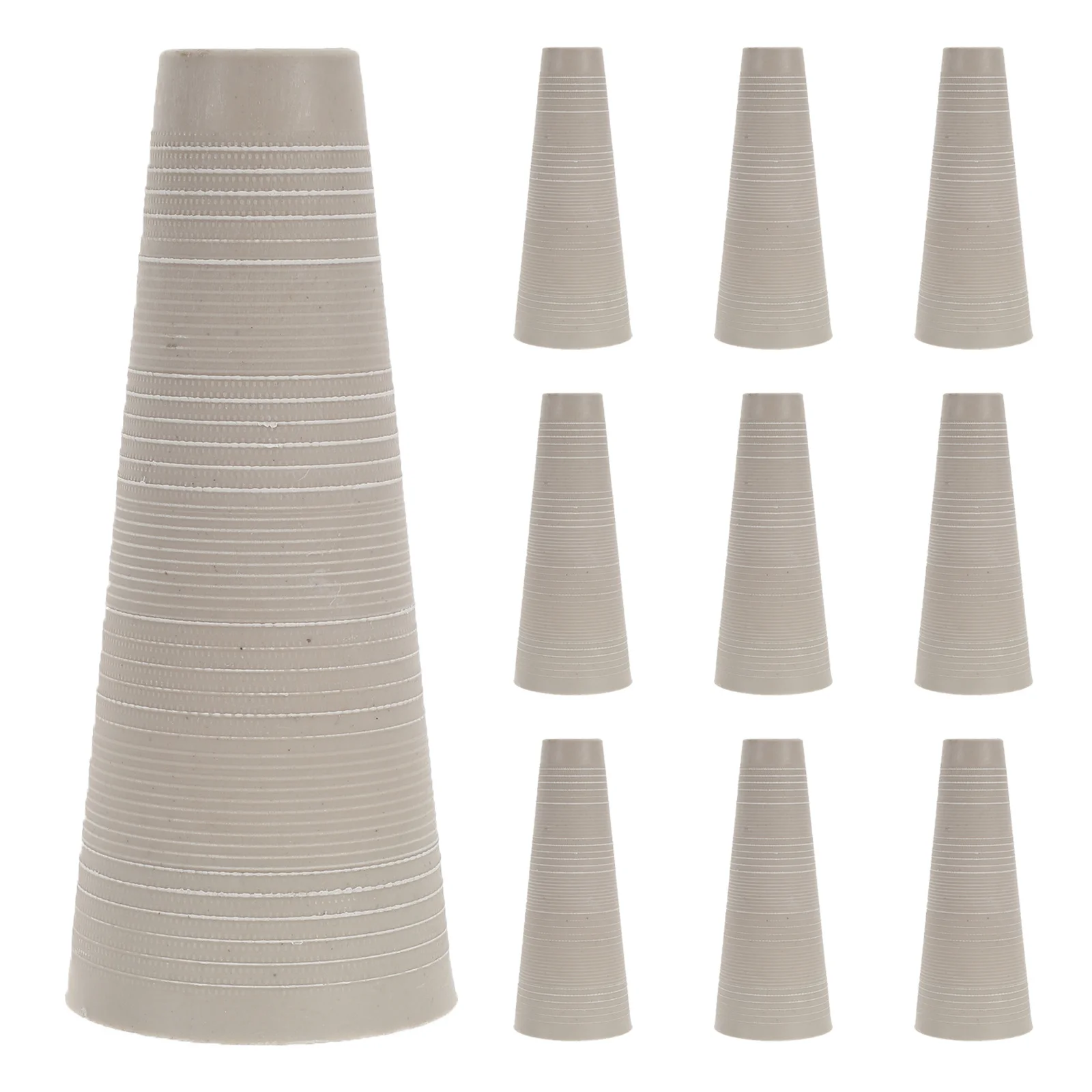 

10Pcs Textile Winding Tubes Smooth Wearresistant Plastic Cones for Craft Yarn Winding Sewing Embroidery Supplies Yellow