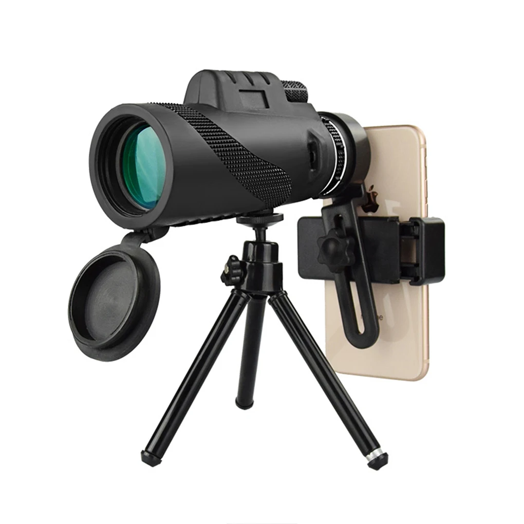 Retractable Zooms Monocular Telescope 80x100 10000m Long Rang Binoculars Telescopes Night Visions High-definition Green Standard