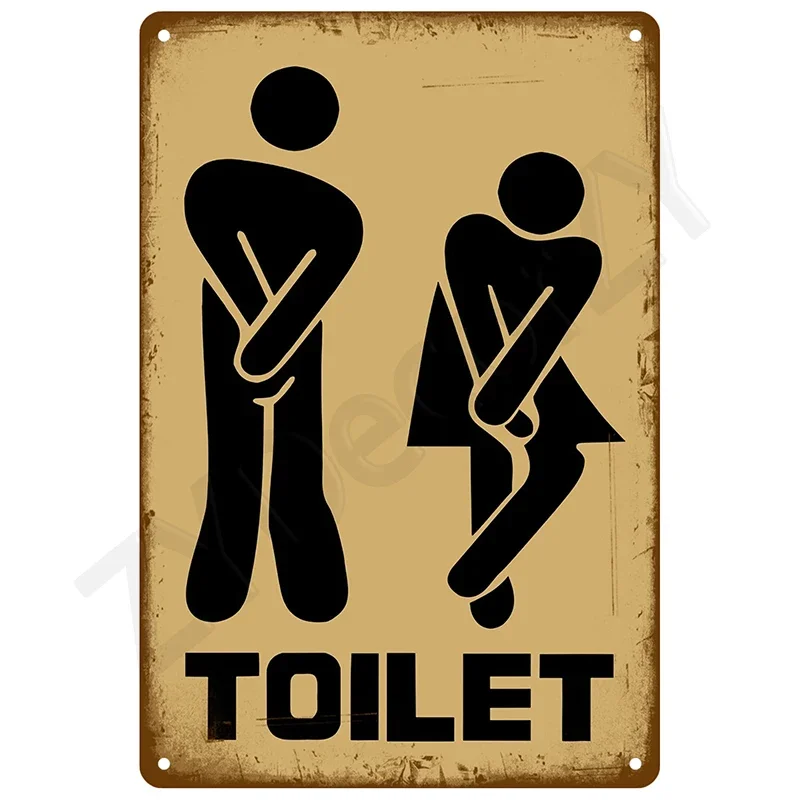 High Definition Tin Sign Vintage Warning Funny Retro Metal Wall Art Decor Set for Garage Man Cave Bar Pub Home Bathroom Kitchen - view 4