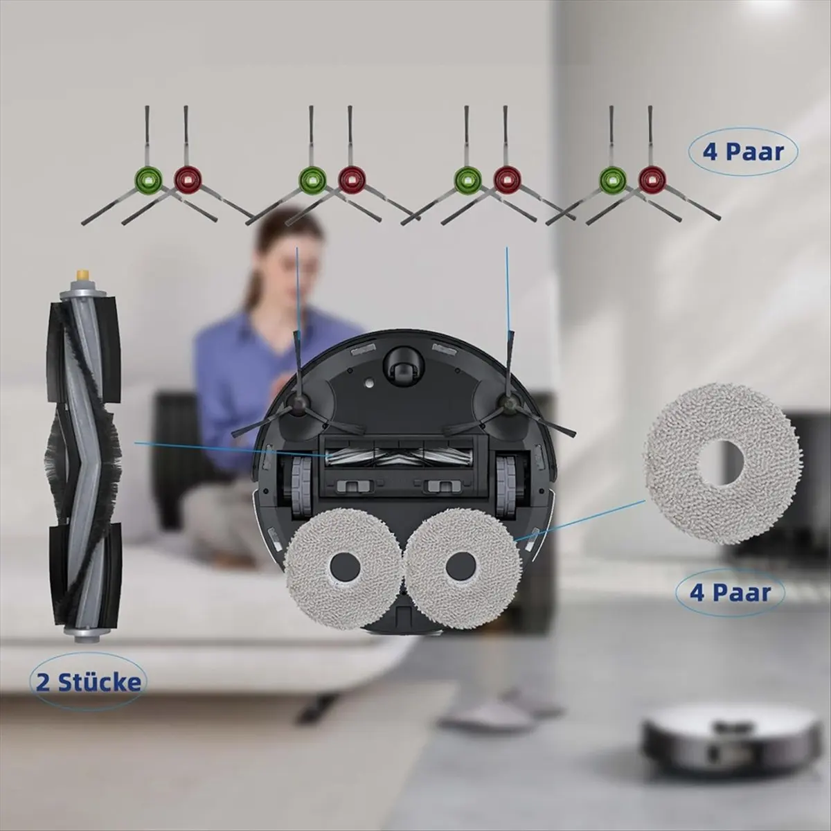 Accurate- Accessories for Ecovacs DEEBOT X1 Omni, X1E Omni,Replacement Parts for Ecovacs Deebot X1 Turbo Vacuum Cleaner
