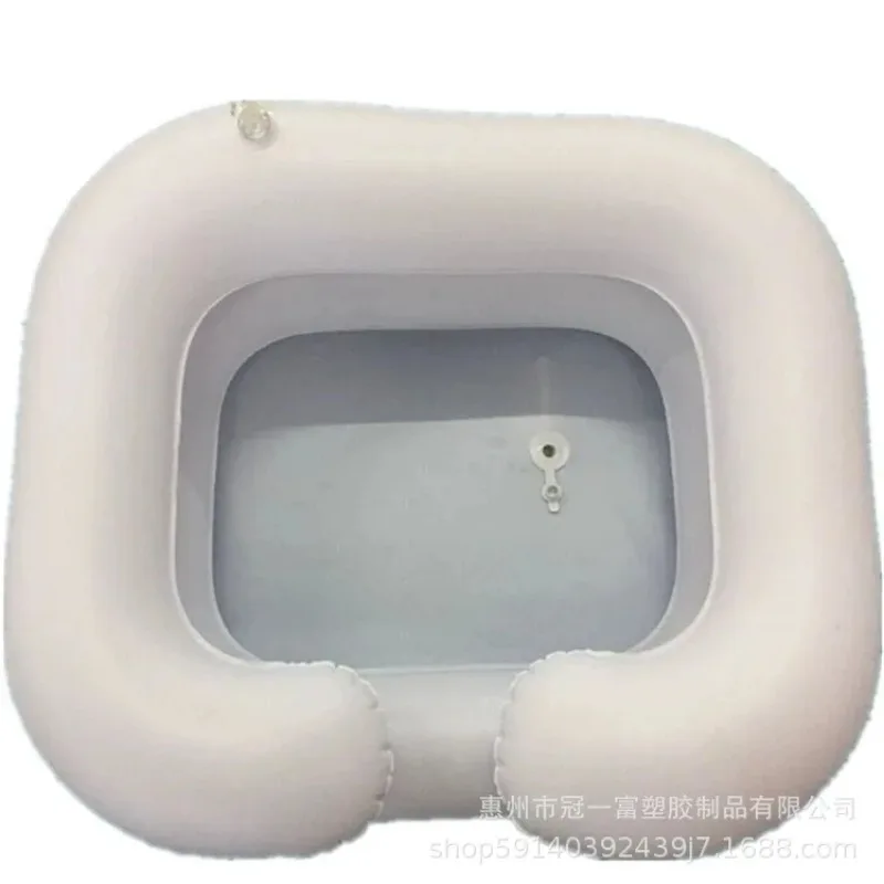 Shampoo Tray Hair Washing Basin for The Disabled Inflatable Shampoo Basin Tub Portable with Drain Tube