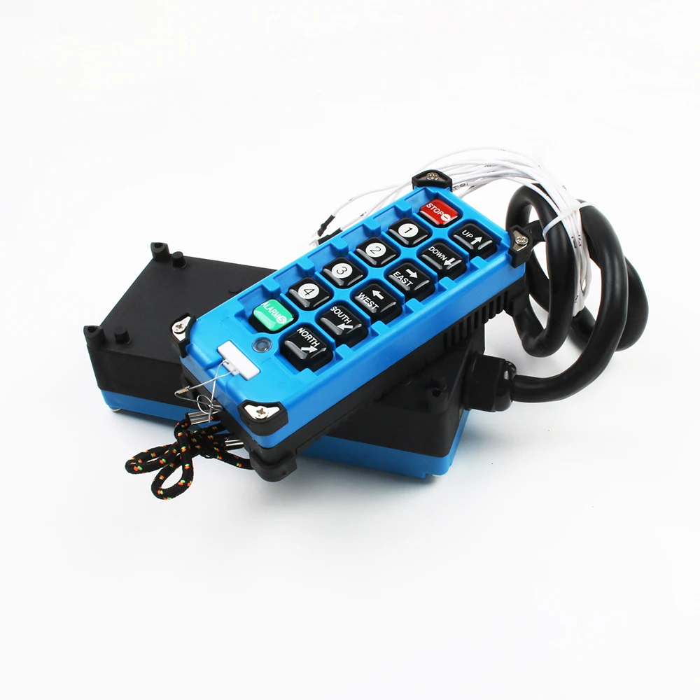 2 transmitters + 1 receiver industrial remote controller switches 8 Channels keys Direction button Hoist Crane F21-E2B-8 12V 24V