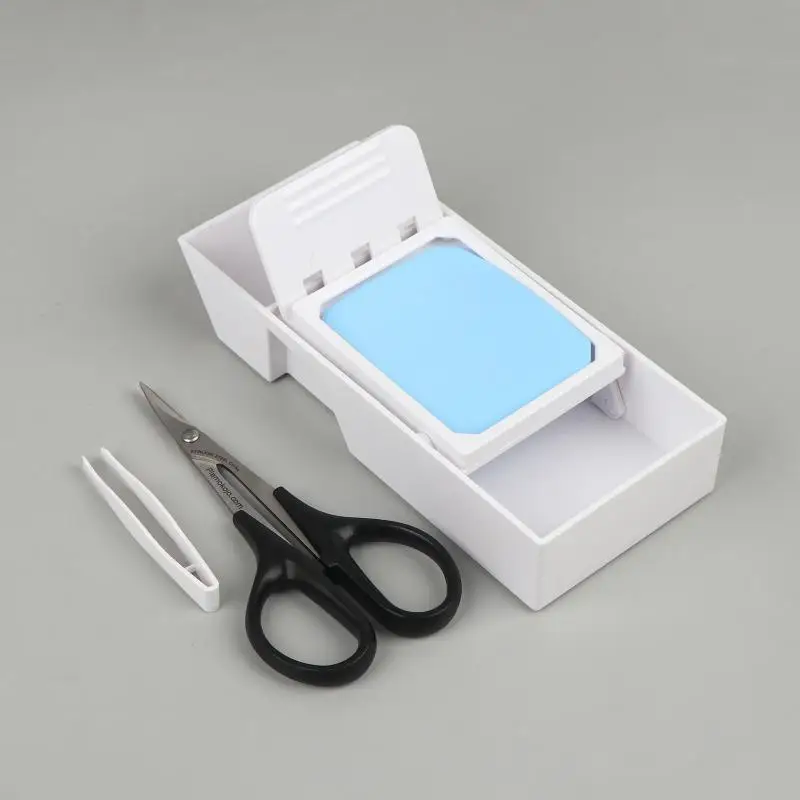 【BS】PMKJ008 Decaling Quick Tray With Resin Tweezers & Curved Scissors Set For Model Water Slide Decal Hobby Tool