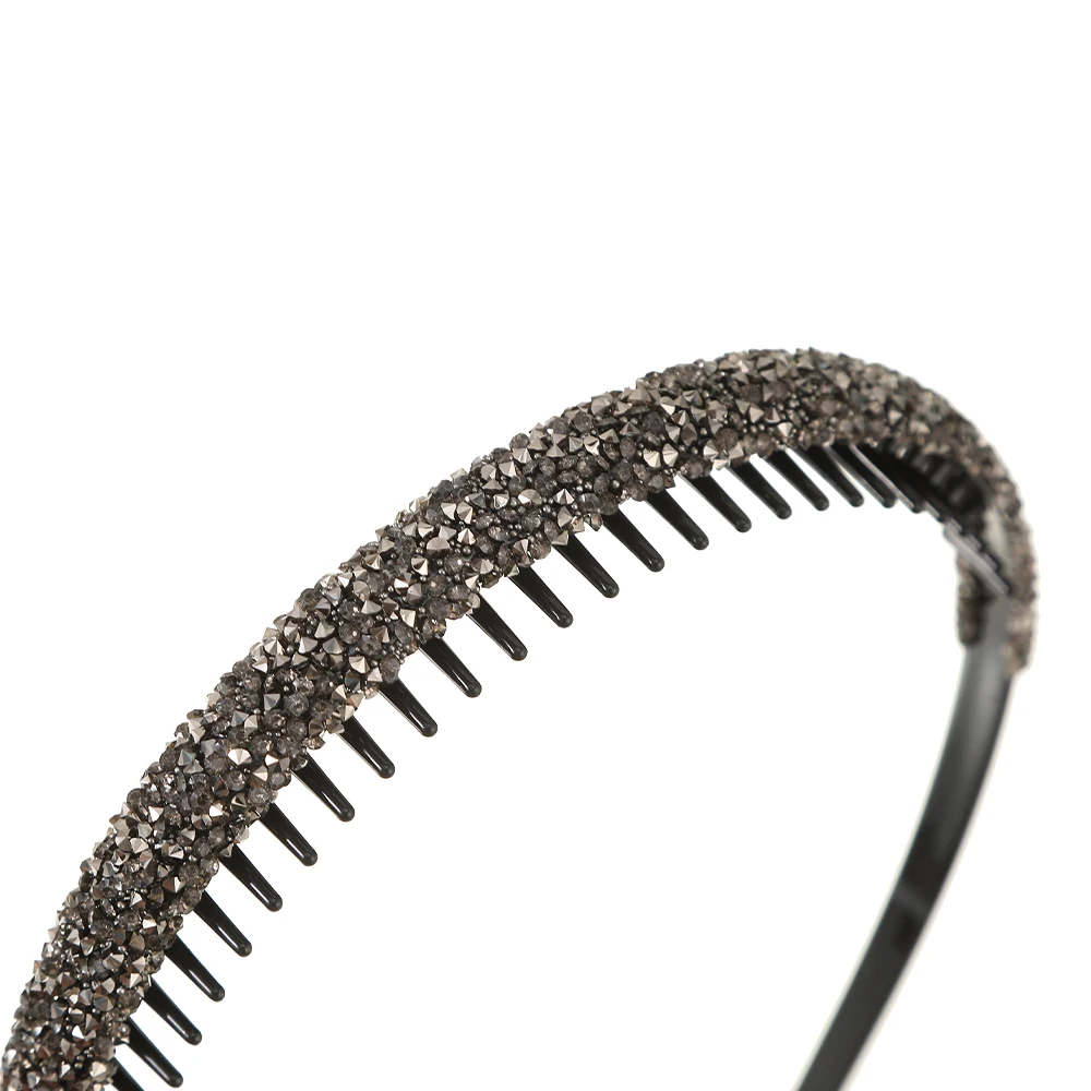 Rhinestone Headbands for Women Girls Sparkle Hair Band Fashion with Teeth Non Slip Hair Hoop Glitter Head Bands Hair Accessories
