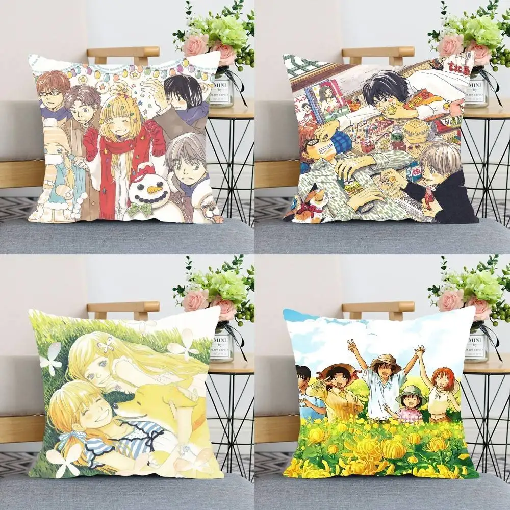 

Anime Honey And Clover Pillow Case Soft Decorative Pillow Covers Sofa Cushions For Living Room Cozy Ornamental Throw Pillows