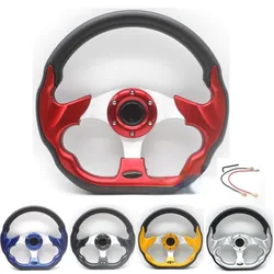 2023new 320mm PU steering wheel leather steering wheel Aluminum Frame Light Weight Modified sports steering wheel Universal