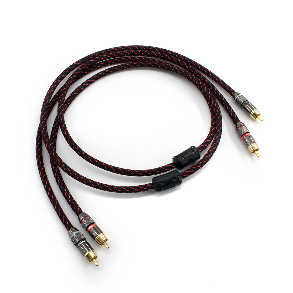 

Pro Studio Dual-Shielded CANARE L-4E6S Star-Quad RCA Interconnect Pair w/ Gold-Plated Plugs for Hi-Fi DAC Amplifier TV​