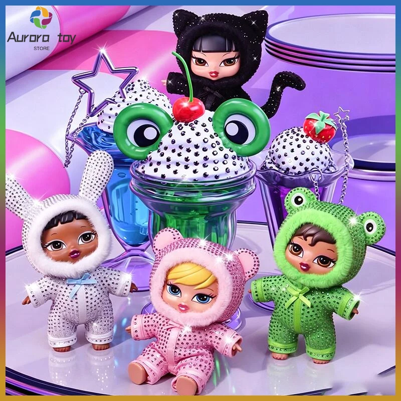 Original Mga Bratz Bratziez Bling Seriez Shiny Series Blind Box Doll Keychain Mystery Box Trendy Collectible Ornament Toys Gift