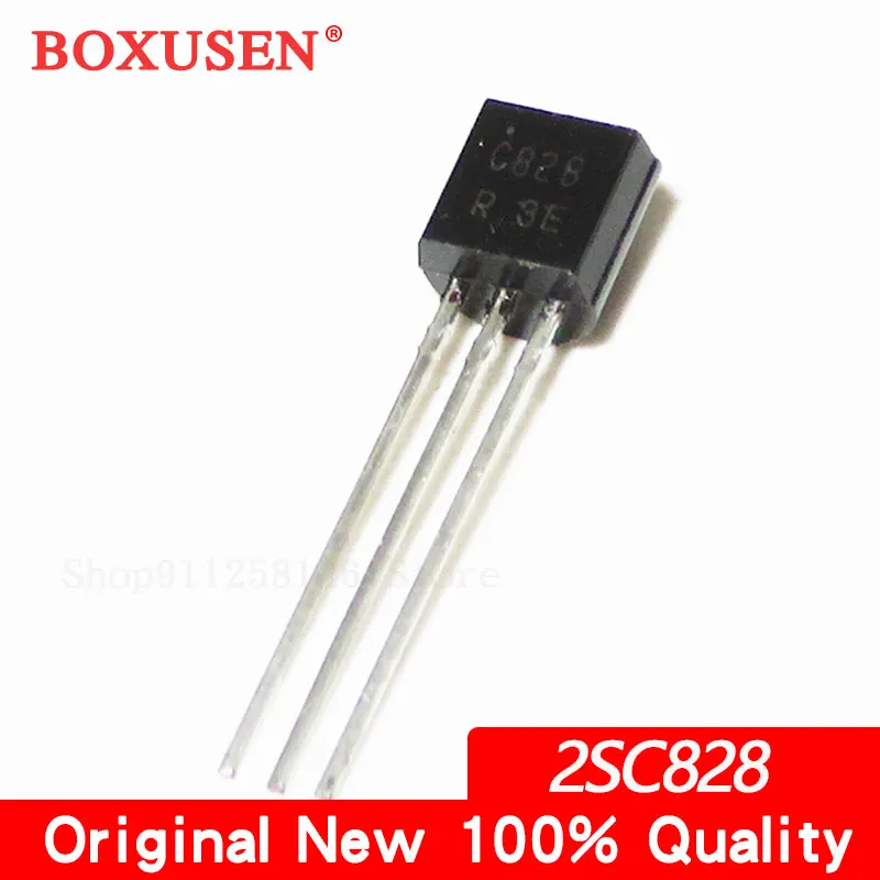 100PCS 2SC828 C828 TO-92 30V 0.1A NPN Low Power Small Signal Transistor