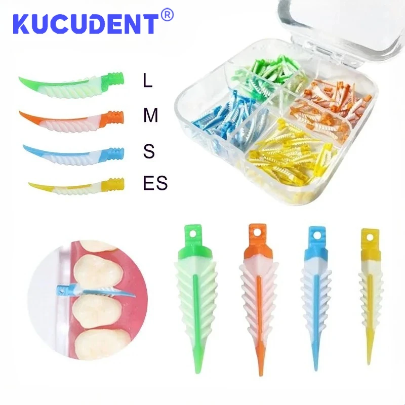 100Pcs/Box Dental Composite Wedges 270° Adaptive Silicone Interdental Wedges for Tooth Gap Restoration for Tooth Matrix