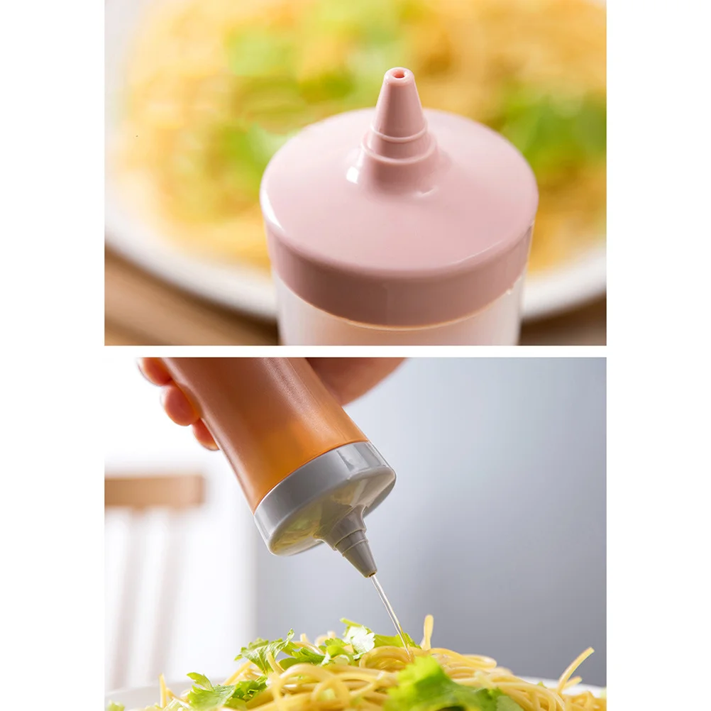 

3Pcs Squeeze Bottle Plastic Sauce Dispensers Translucent Large Capacity Kitchen Accessories for Honey Bbq Olive Oil Ketchup