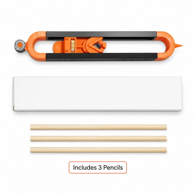 Lockable Contour Gauge Duplicator, High Precision Profile Tool for Woodworking, Floor Tile, Cabinet & Pipe, Portable