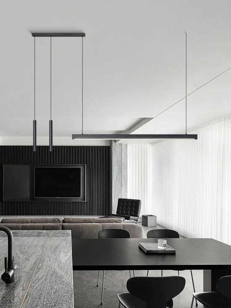 

Luxury Italian Style Long Chandelier Modern Minimalist Office Restaurant Bar Island Lighting Nordic Style Lamp for Home Decor