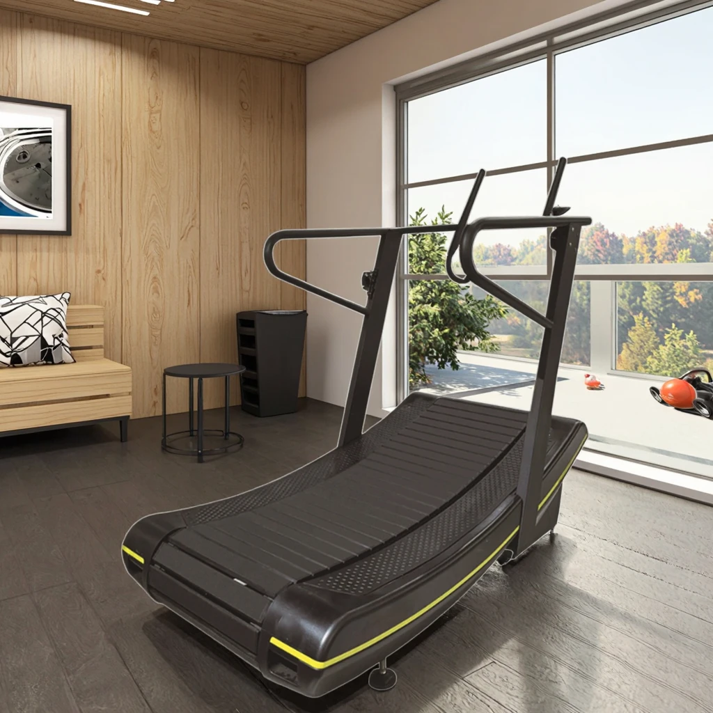 Wholesale Manual Sports Fitness Equipment Unpowered Curve Treadmill for Home Gym Training Sports Stair Climbing Models