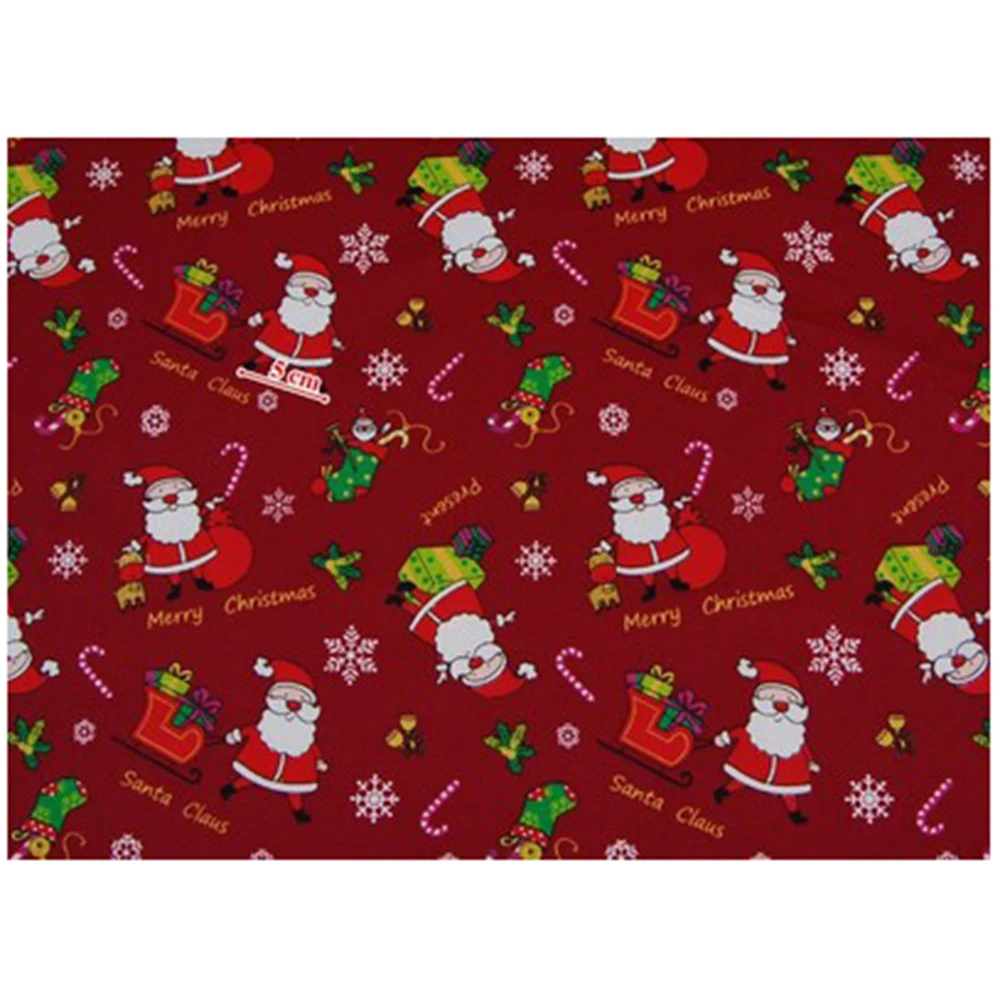Kerajinan Patchwork Kain DIY Santa Paket Jahit Dekorasi Klasik Kain Perayaan Buatan Tangan Rumah 100% Katun Lembut