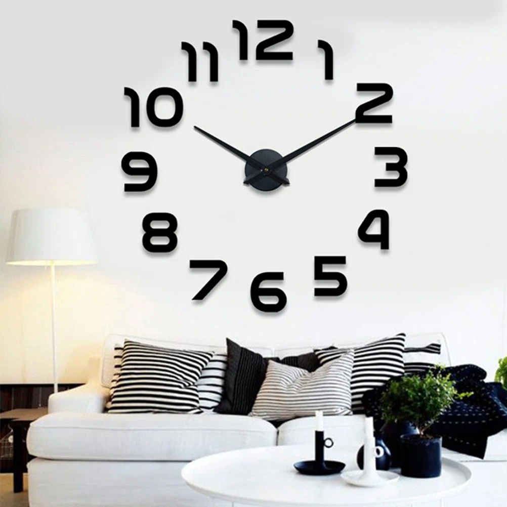 

Big DIY Wall Clock Modern Simple Design Large Clocks Personality Acrylic Mirror Wall Clock Home Decor