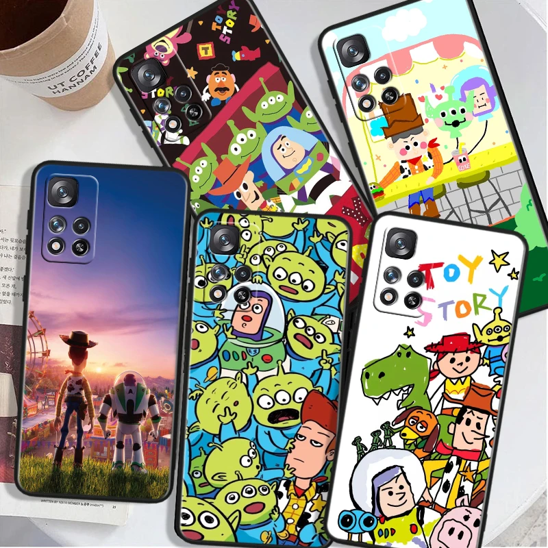 Disney Lightyear Cute For Xiaomi Redmi Note 12 11T 11E 11S 10T 10S Turbo Pro Plus Max Lite Black Soft TPU Phone Case