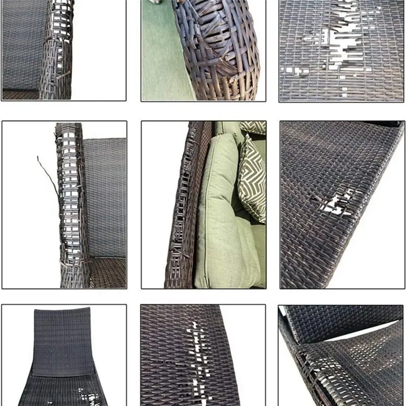 ABFW Wicker Repair Kit, Plastic Rattan for Patio Chair Repair Flat Wicker Furniture Repair Replacement