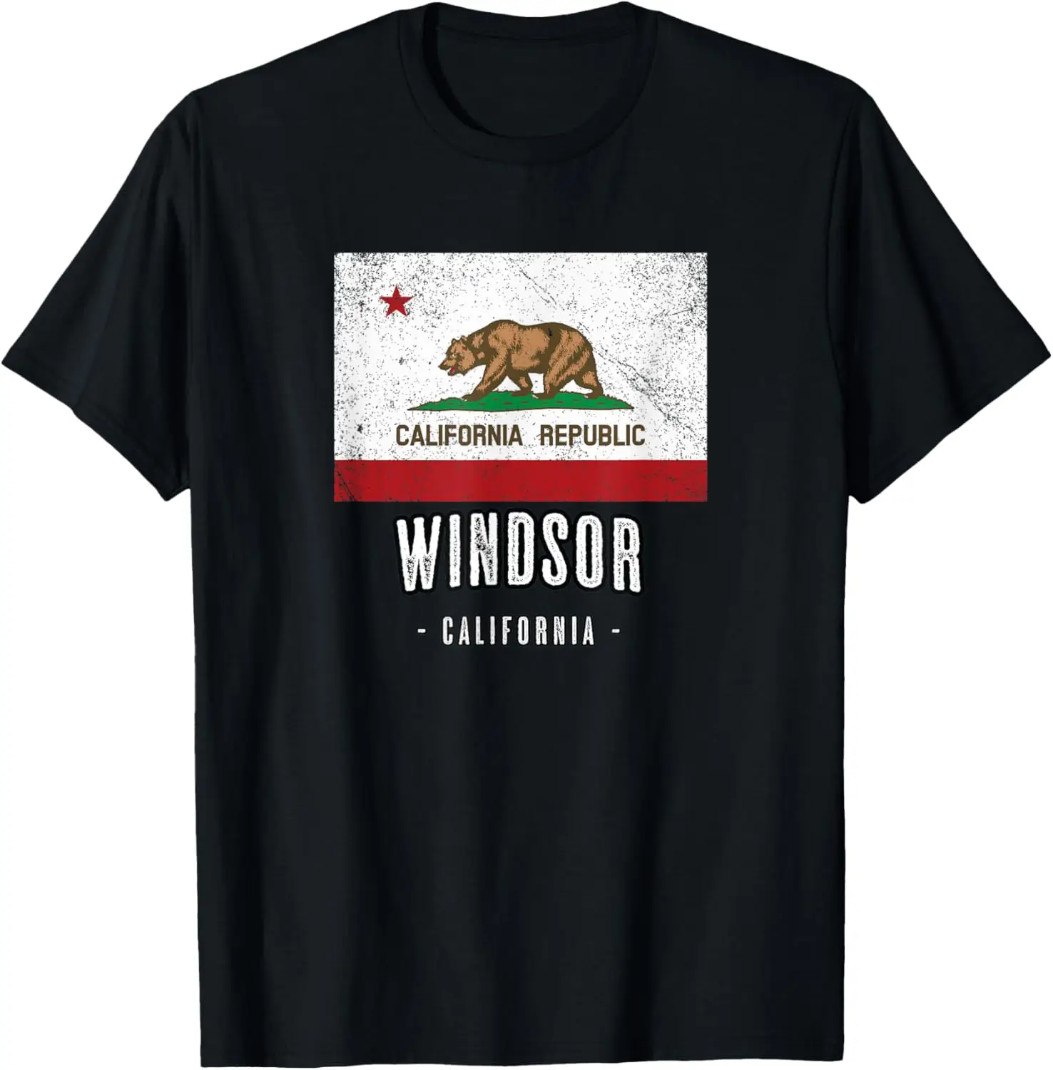 WINDSOR - California | Cali City Souvenir - CA Flag Top T-Shirt