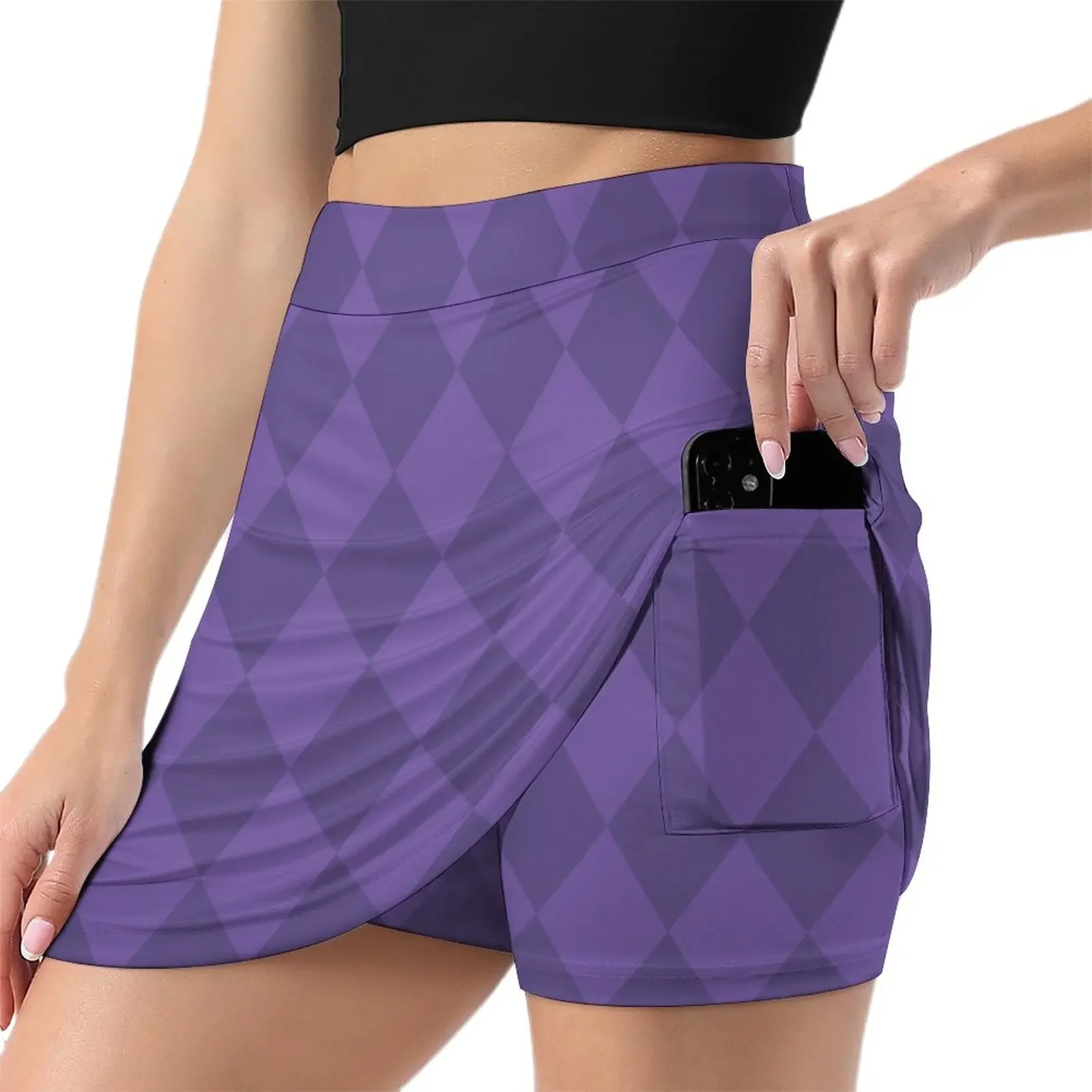 ULTRA VIOLET color of the year diamond pattern Mini Skirt Short skirts summer outfits for women 2024 japanese style