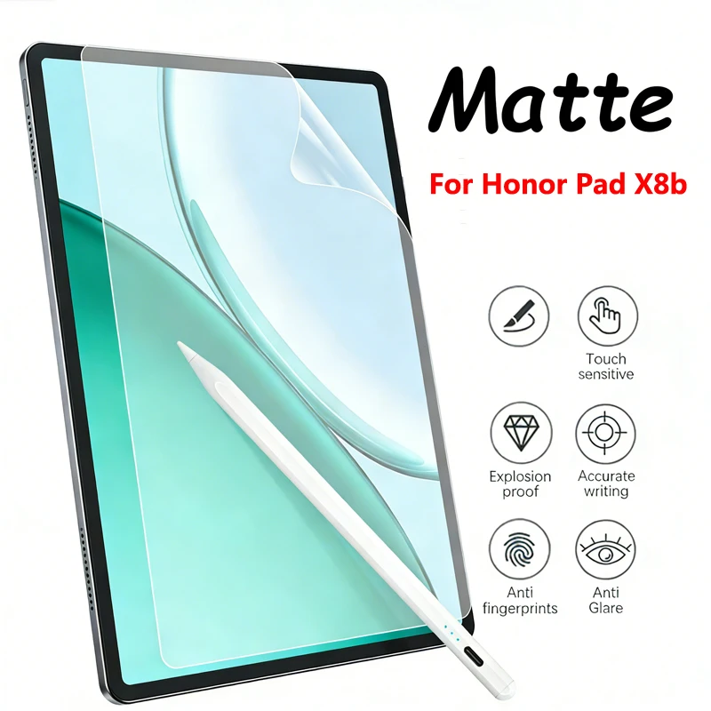 Фото Матовая защитная пленка для экрана, имитирующая бумагу, для Honor Pad X8b 11 дюймов, X8a, X9a 11.5 дюймов, X9, X7 8.7 дюймов, 10, 12.1 дюймов (не закаленное стекло)