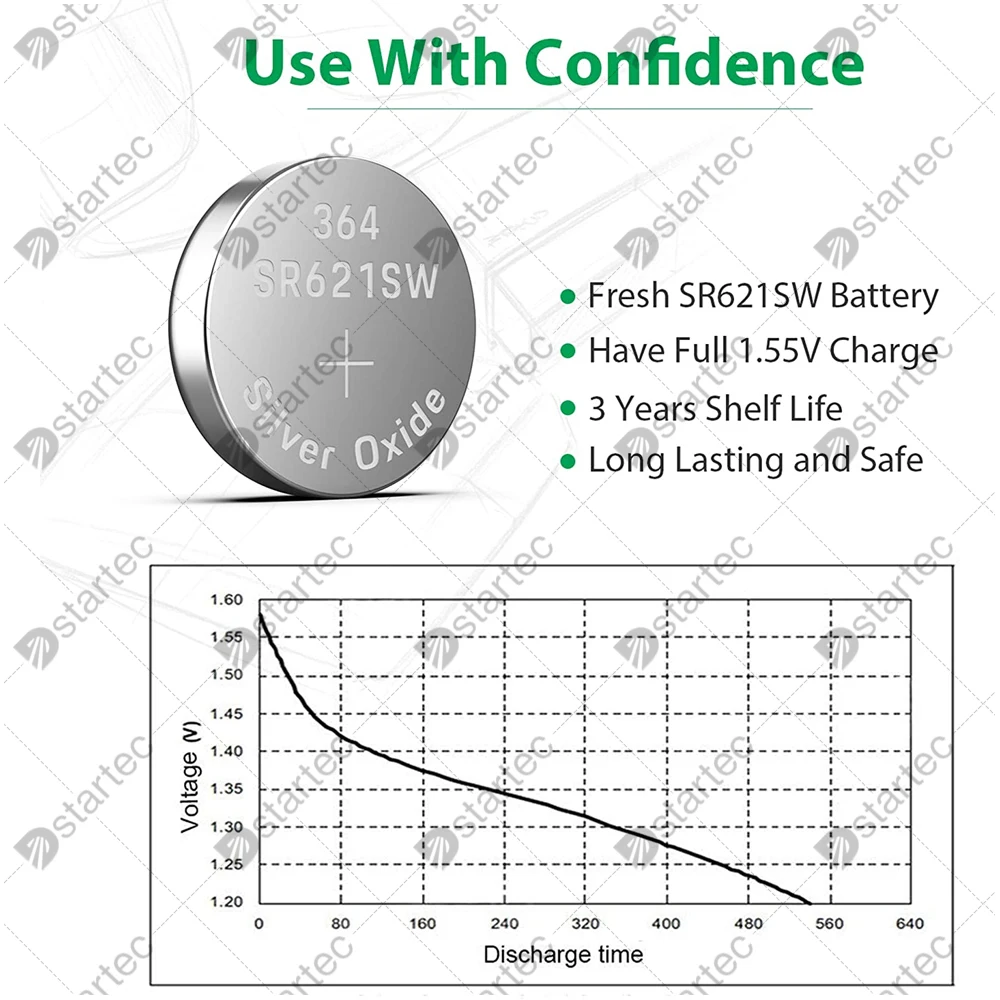 10-300PCS AG1 LR621 Alkaline Button Battery SR621SW 364 164 SR60 364A LR60 531 1.55V Watch Battery Coin Cell for Flashlight Toys