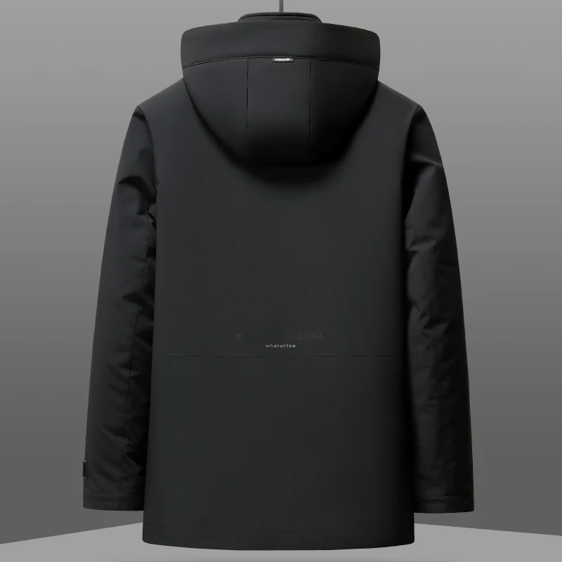 Casual Men's Warm Hooded Duck Down Jackets 2025 Winter Liner & Hat Detachable Outwear Windproof Thicken Top Puffer Coat Clothing