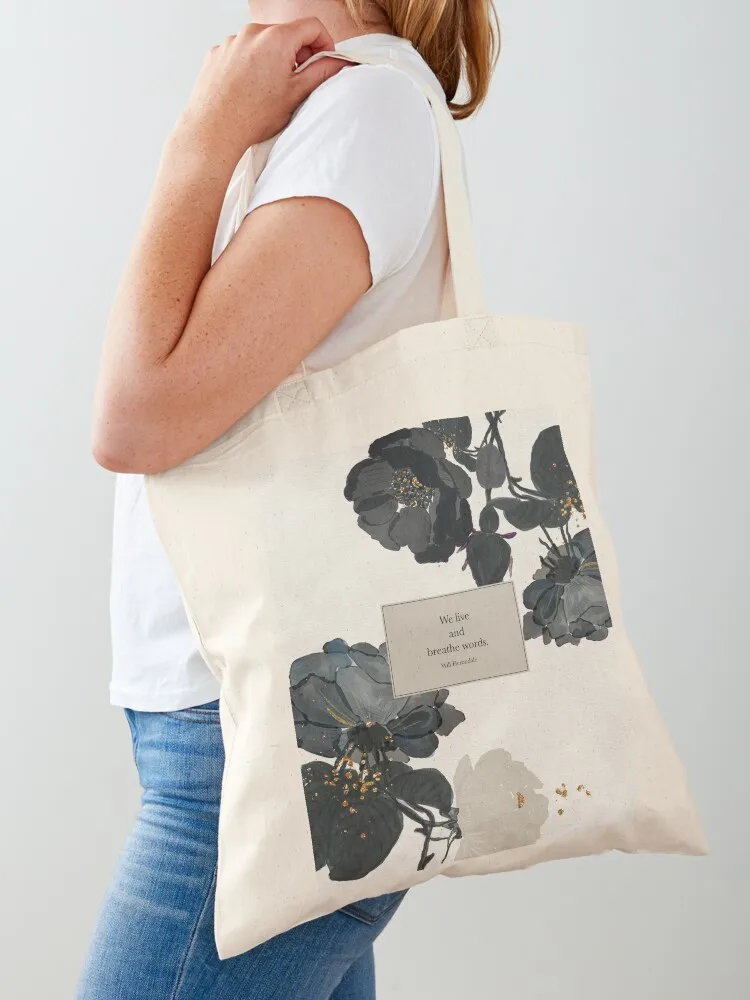 

We live and breathe words. - Will Herondale. The Infernal Devices. Tote Bag Customizable tote bag shopper bags