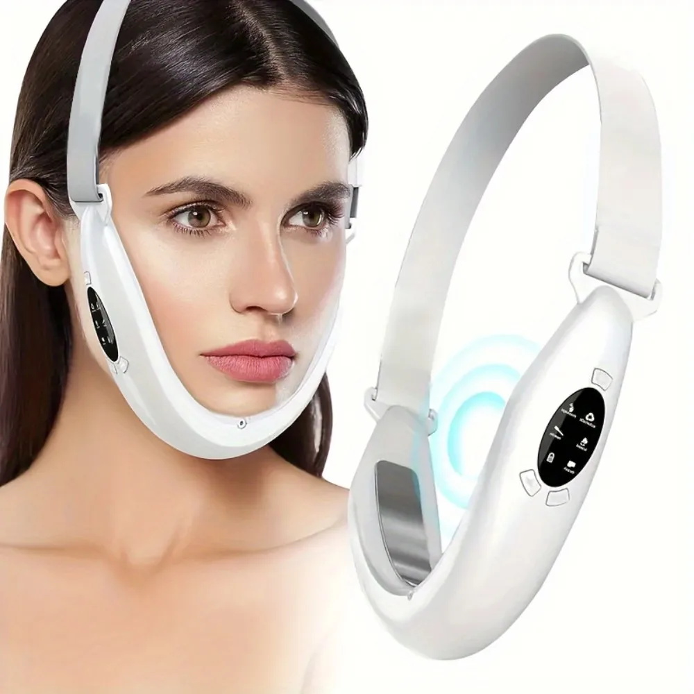 Electric V Face Lifting Beauty Device 6 Modes 8 Levels EMS Micro-current Firming Facial Massager Double Chin Removal Skin Care
