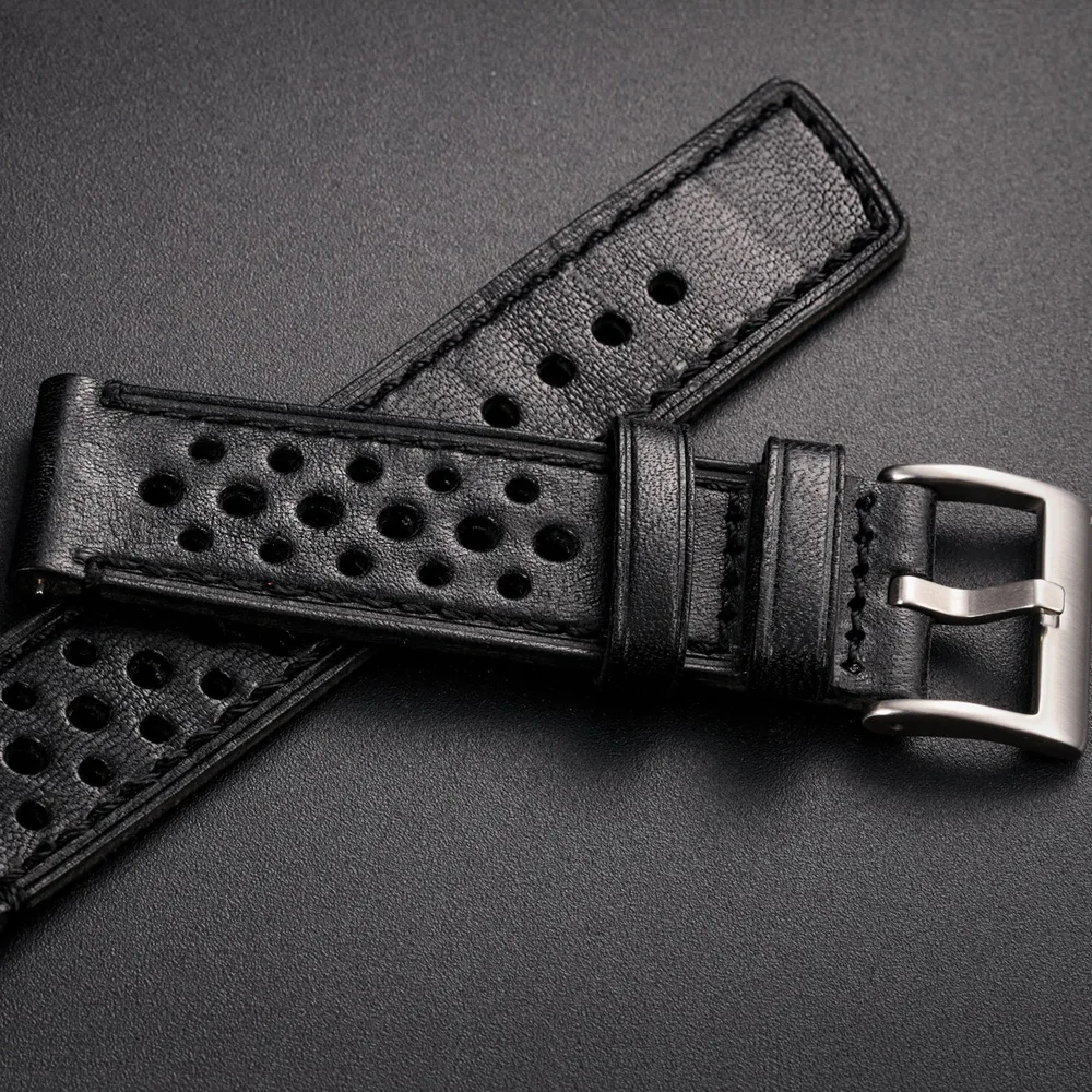Hemsut Genuine Leather Watch Band Quick Release Italian Cowhide Rrist Straps For Man Soft Breathable 18 20 22 24mm