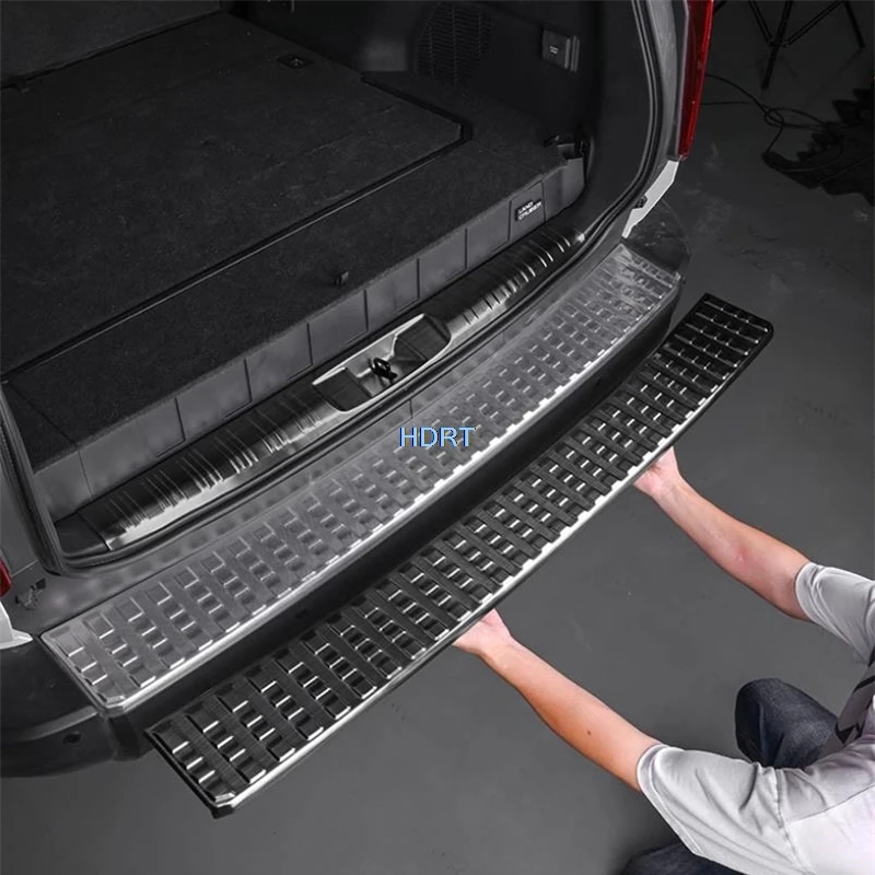 

Автомобильный стиль, защита заднего бампера, пластина багажника, защитная крышка багажника, аксессуары, наклейка для Toyota Land Cruiser 250 Prado LC250 2024 +