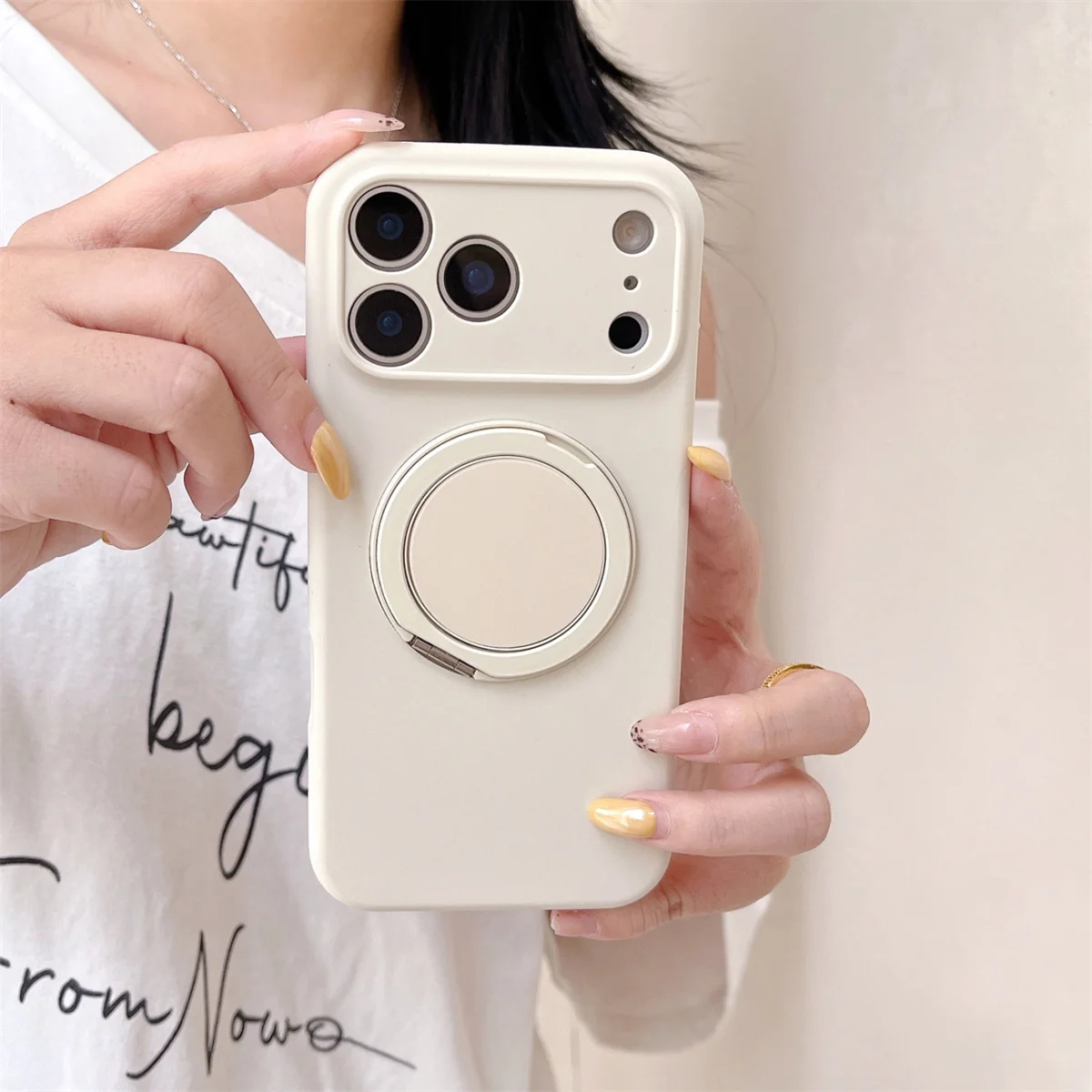 غطاء حماية ناعم من السيليكون متوافق مع Magsafe يدور 360 درجة لهاتف iPhone 17/16/15/14/Pro Max - حامل جراب هاتف مغناطيسي #4