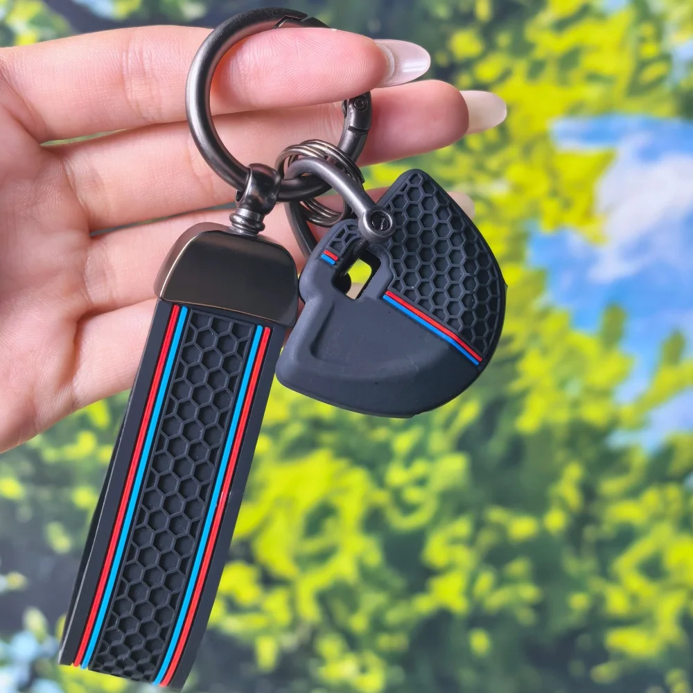 Styling Silicone Key Fob Skin Cover With Keychain Chain For BMW S1000R S1000RR S1000XR Anti‑Scratch Moto Accessory