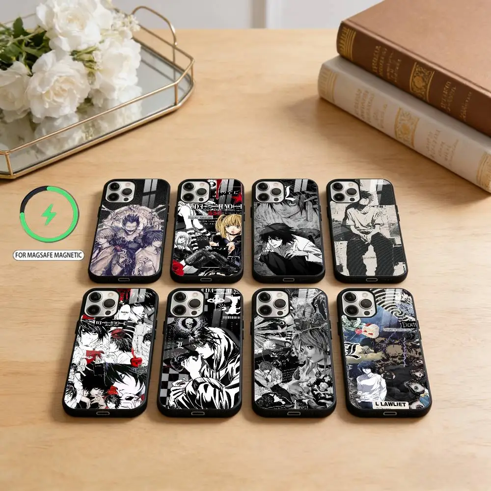 

D-Death N-Note Phone Case For iPhone17,16,15,14,13,12,11 Plus,Pro Max Magnetic For Magsafe Wireless Charging