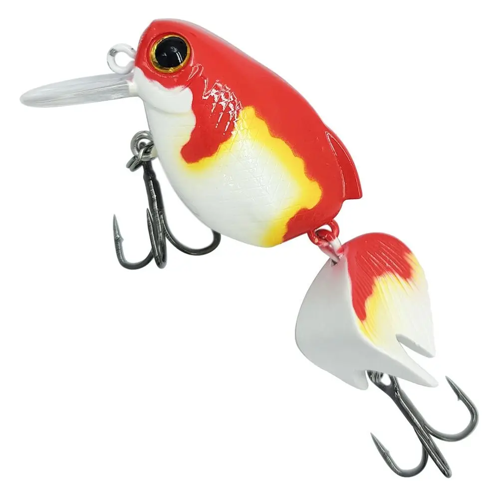 ปลาทองประดิษฐ์ปลาทองเหยื่อ 3D Eyes Stereoscopic ปลาทองลอยตกปลา Lure 58mm Crankbait เหยื่อตกปลาประดิษฐ์