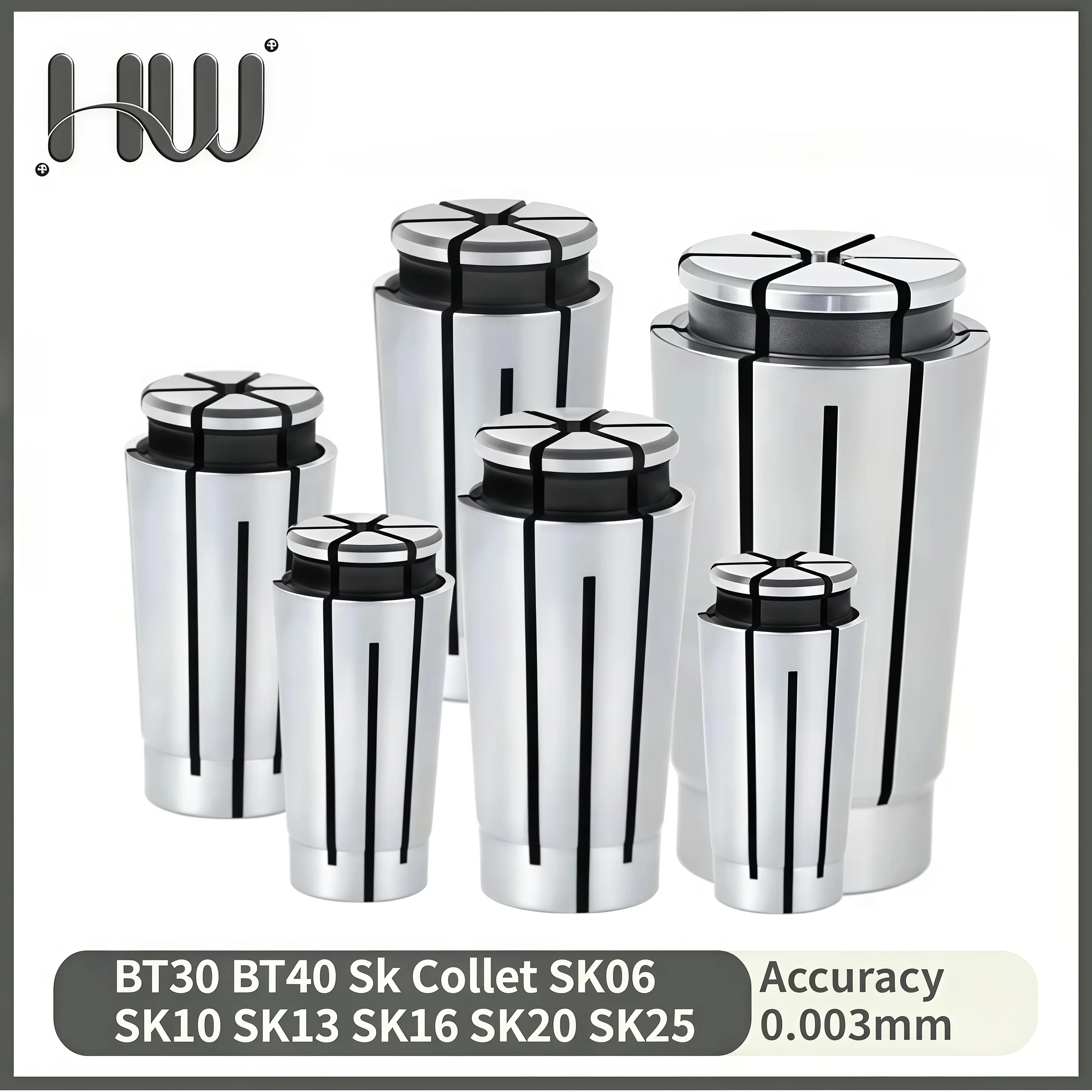 CNC SK06 SK10 SK16 SK20 SK25 Chuck Collet Clamp Range 1-25mm SK Collets CNC Machining Center Spring Chuck Collet Tool Holder