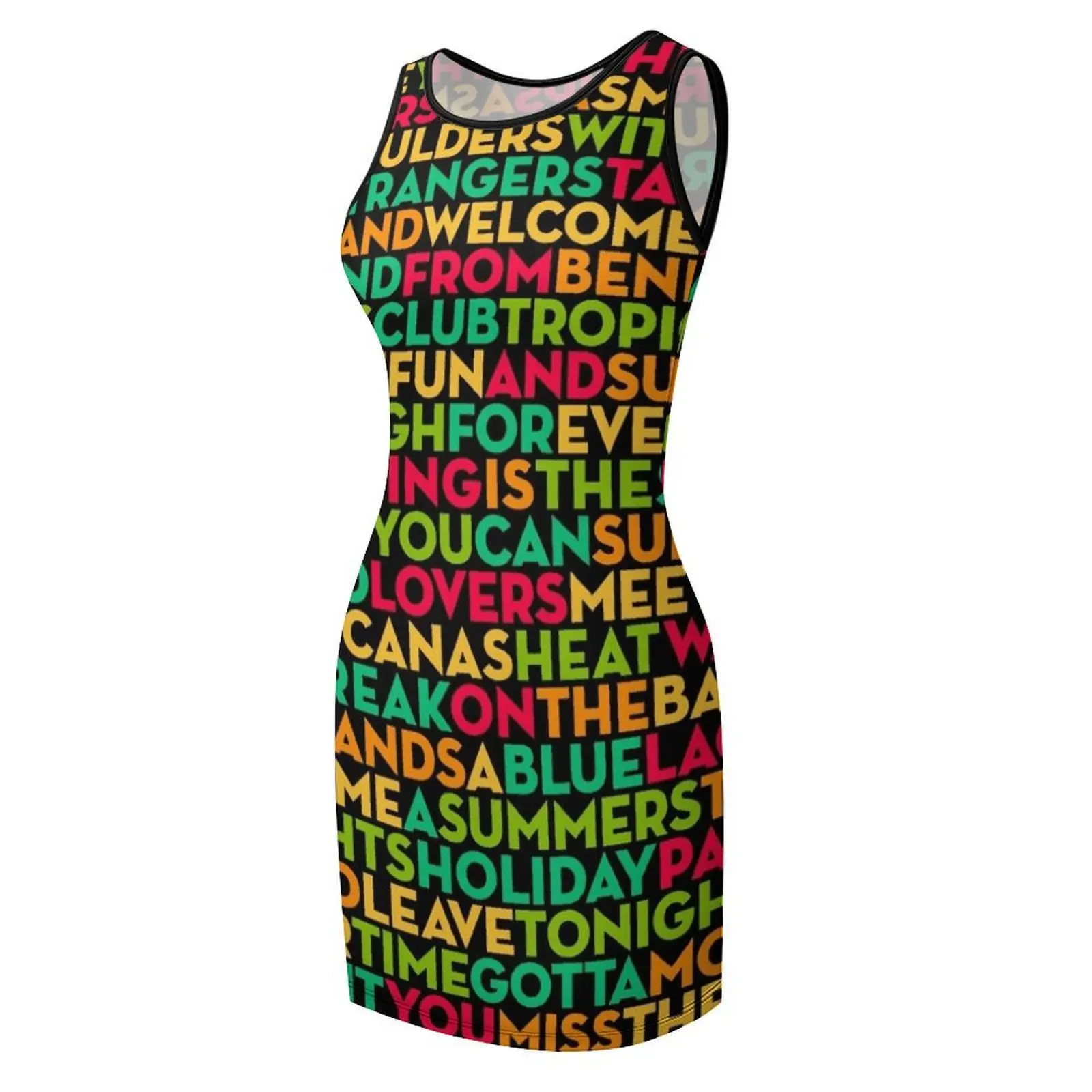 نادي تروبيكانا - واوم! (الكلمات) v.5 فستان صيفي بدون أكمام للنساء 2025 فساتين أزياء نسائية للنساء #4