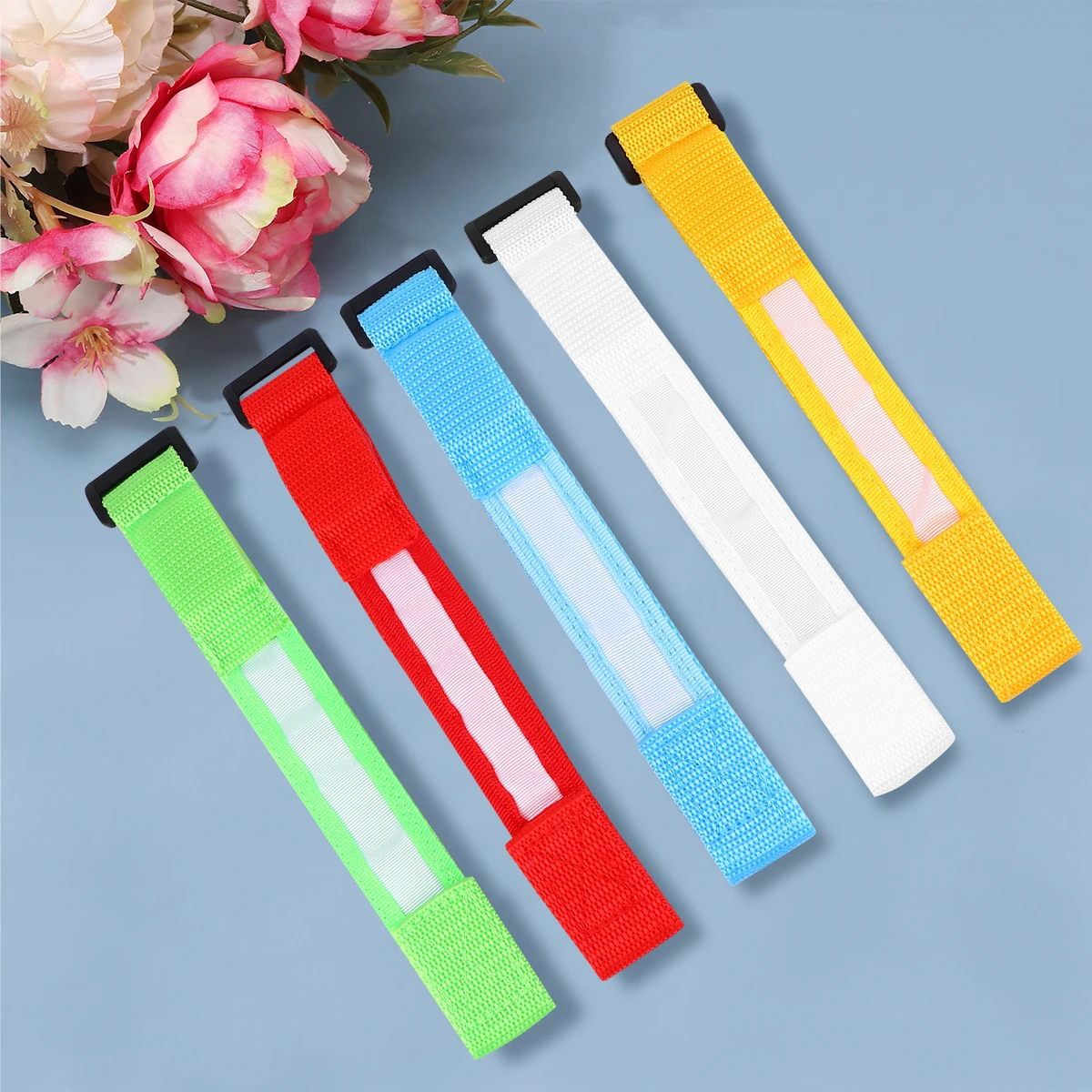 5 قطعة LED معصمه توهج أساور وامض الذراع العصابات الرياضة الأمن دائم عاكسة اللعب في الهواء الطلق