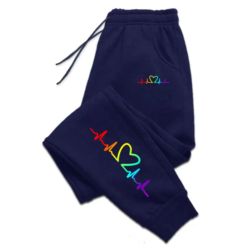 Damen-Jogginghose mit Print, Lässige Elastische Taille, Sportliche Baggy-Hose, Outdoor-Jogginghose, Vielseitige Mode-Streetwear – Detail 4