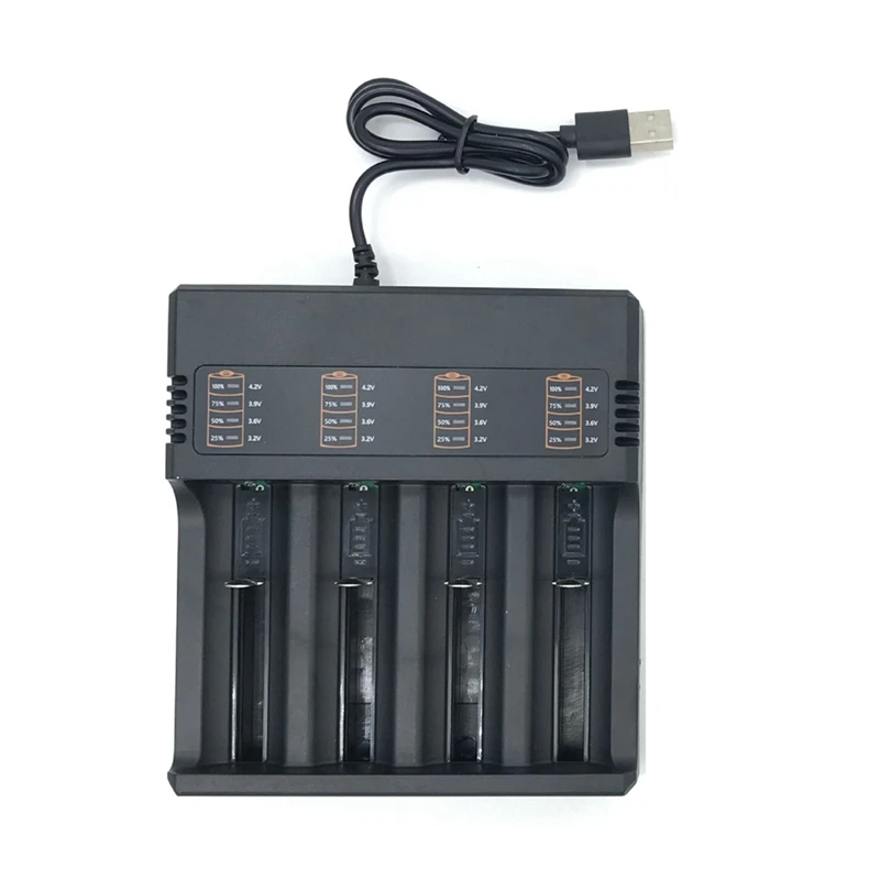 1 Piece Smart 18650 Charger Lithium Battery Charger 4 Slots For Rechargeable Battery