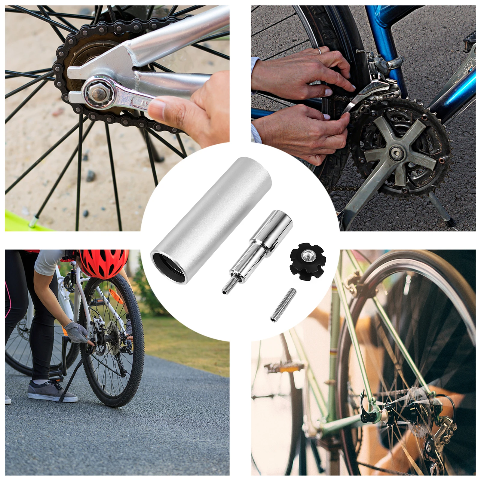 

1 set Sunflower Tools Nut Setter Headset Installer 28.6mm Aluminum Steel Titanium Forks Durable Practical Easy Install