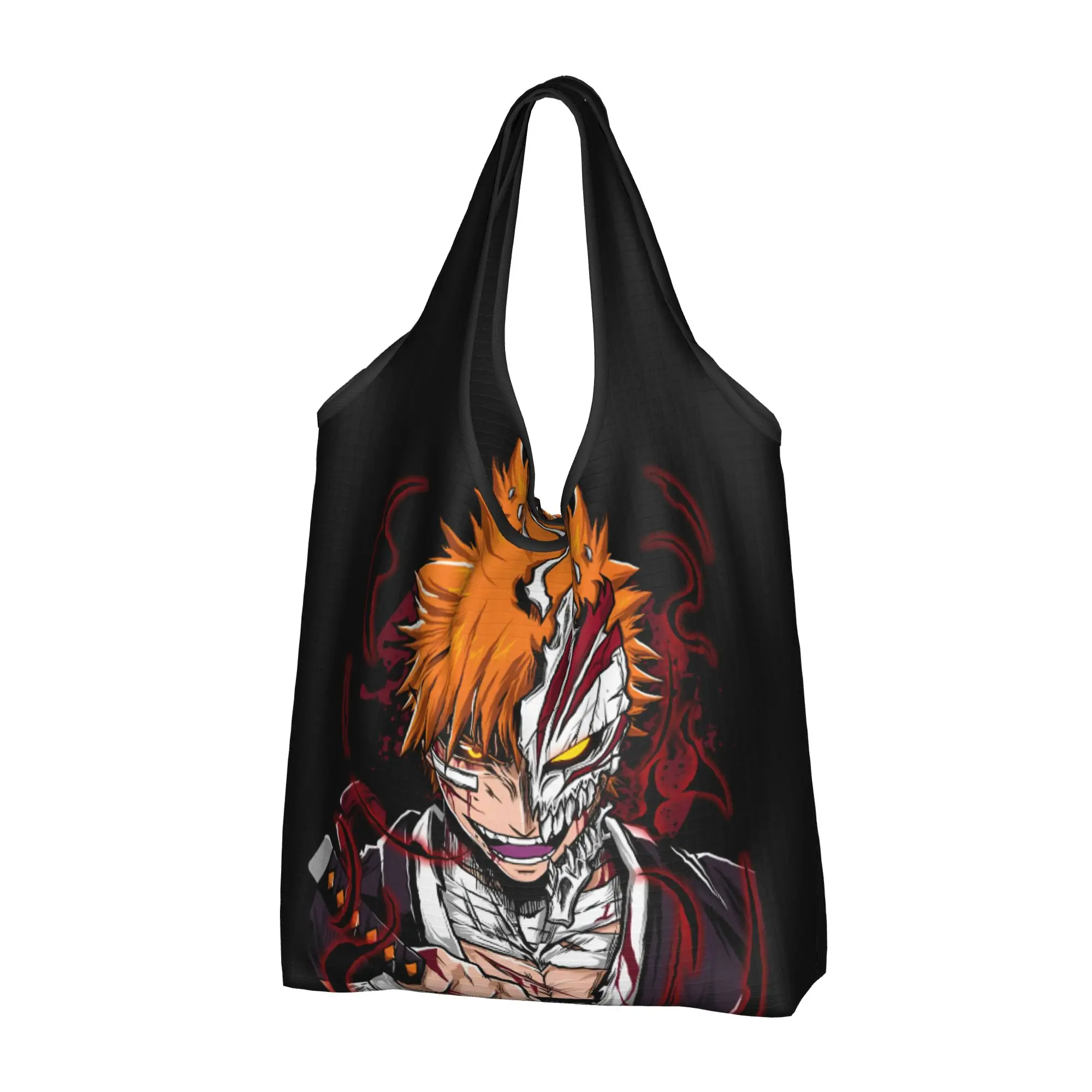 Kawaii B-Bleaches Manga Vintage Dynamic Shopping Tote Bag Portable  Groceries Shoulder Shopper Bag