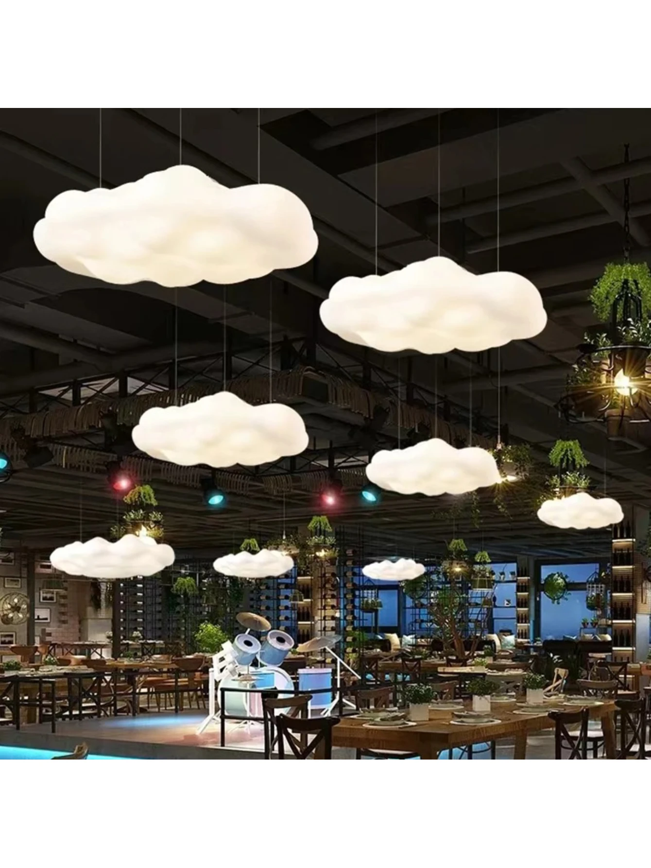 Modern White Cloud Ceiling Chandelier AuroraRealm Lighting For Dining Living Room Kitchen Home Decor Bar Table Cafe Pendant Lamp
