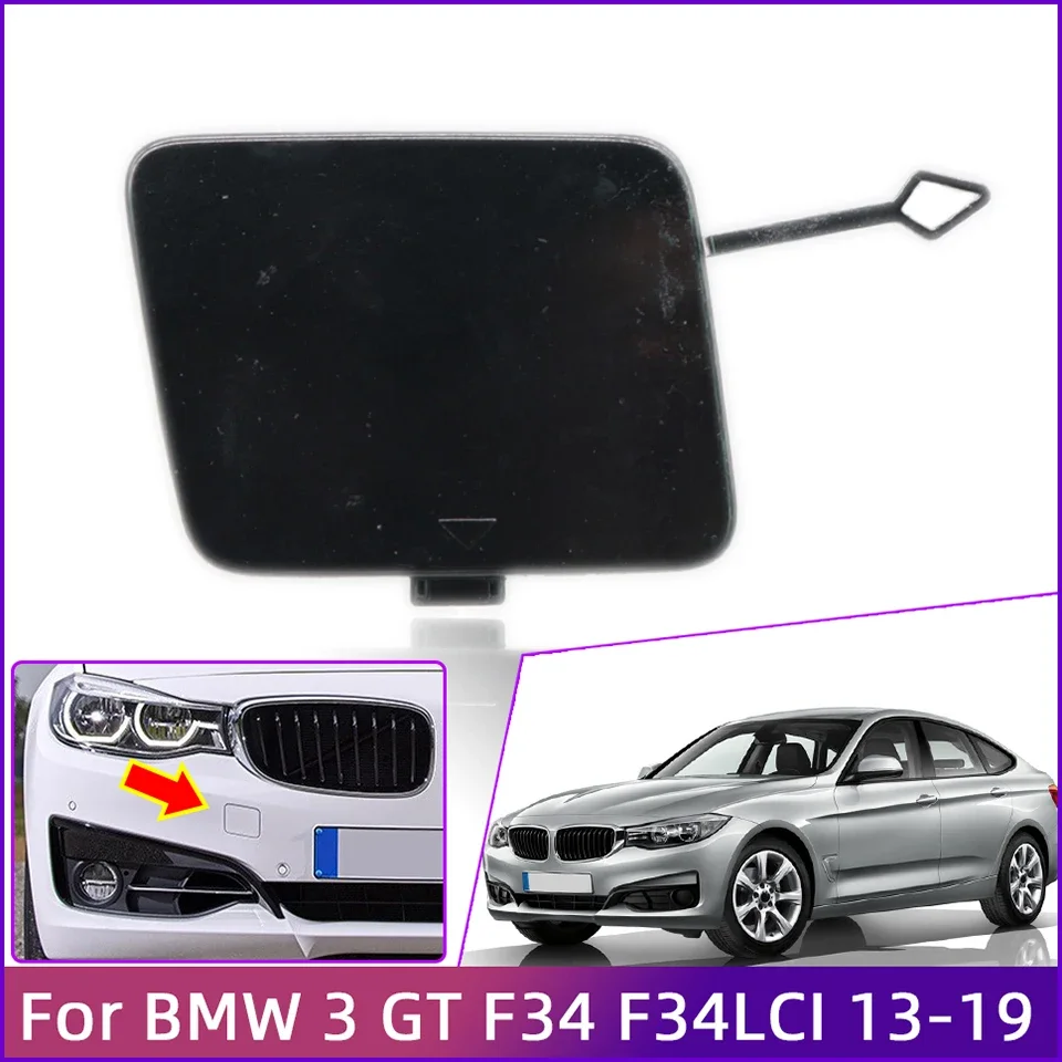 

High Quality Front Bumper Hauling Towing Hook Cap Cover For BMW 3 Gran Turismo GT 2013-2019 #51118099893 Trailer Lid Painted