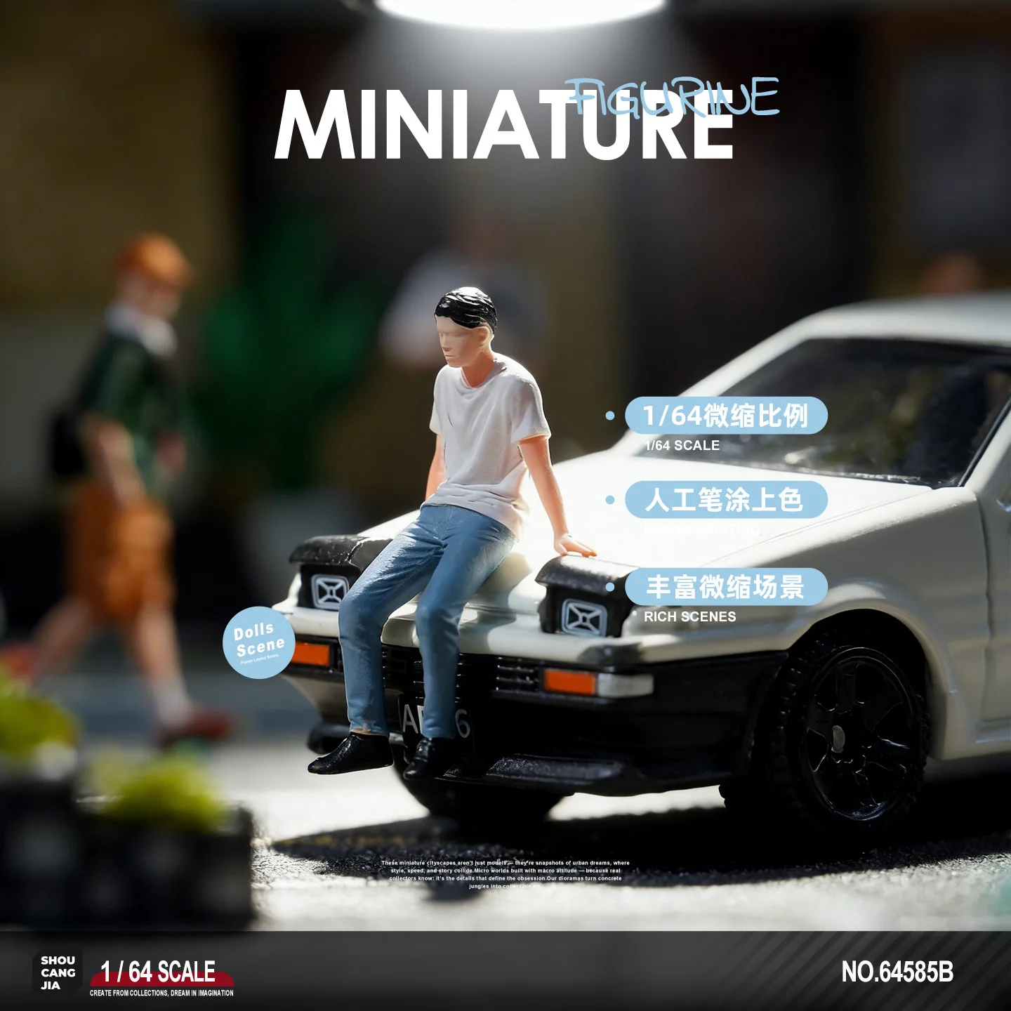 Miniature Doll Model Classic Character Male Three-dimensional Colored Figure Macro Photography Scene DIY Racing Prop