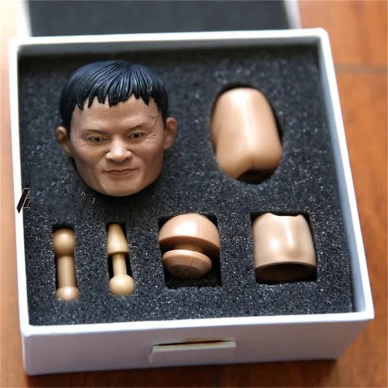 

Hot Sale 1/6 Male Soldier HP Jack Ma Head Carving Model Toy Accessories Fit 12'' Action Figure Body In Stock