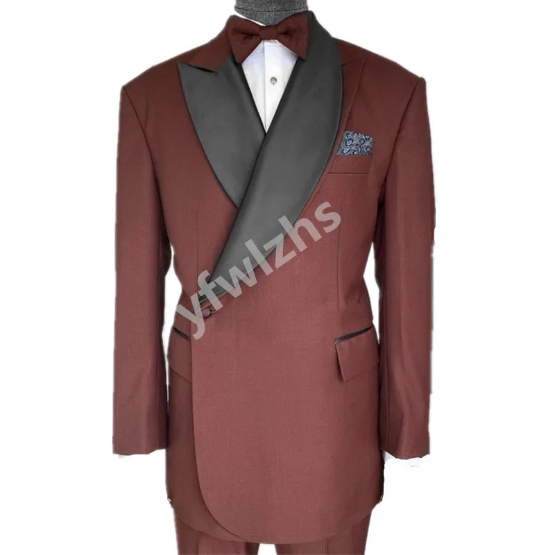 

Classic One Button Wedding Tuxedos Mens Suit Two Pieces Formal Business MensJacket Blazer ( Jacket+Pants+Tie) D266