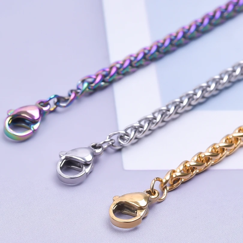 Keel Chains For Jewelry Making Supplies DIY Stainless Steel Chain Collier Acier Inoxydable Necklace Bracelet Handmade Long Chain