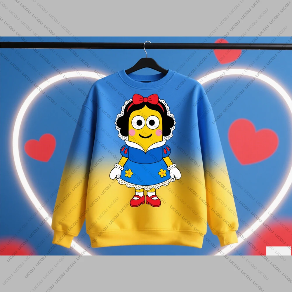 2025 Disney Women's Pure Sweatshirt Hooded Sweatshirt Fashion Casual Pants Unique Print Plus Size Streetwear Hip-Hop Style